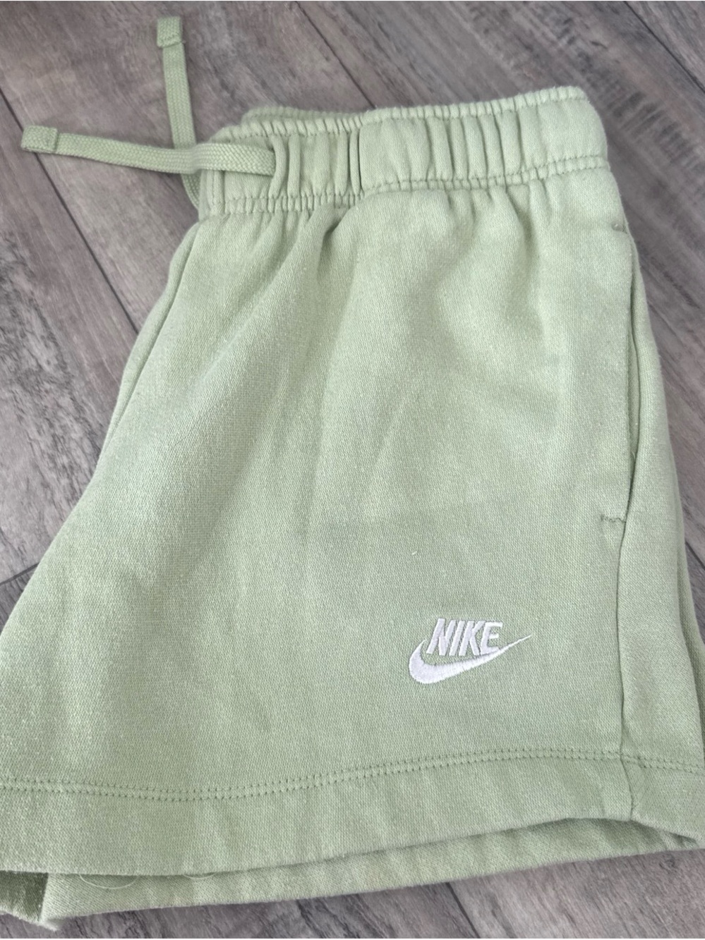 Nike Women's Pale Green Athletic Fleece Shorts - Picture 4 of 4